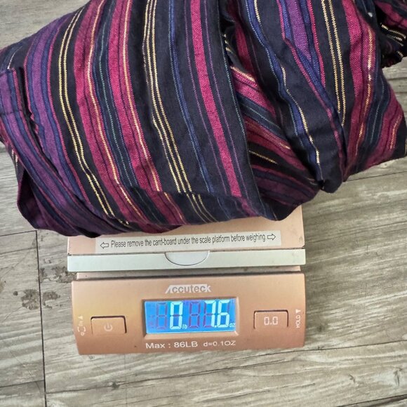 Marine Layer jamie womens blouse size XL banded collar top lurex multi stripe - Picture 7 of 7